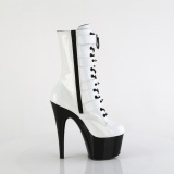 1046TT - 18 cm platform high heels boots lakleer witte