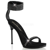 Zwart Strass 12 cm CHIC-40 Schoenen met Stiletto Hakken