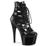 ADORE-1013MST 18 cm pleaser high heels ankle boots black