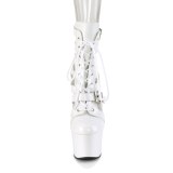 ADORE-1013MST 18 cm pleaser high heels ankle boots white