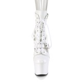 ADORE-1013MST 18 cm pleaser hoge hakken boots plateau witte