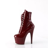 ADORE-1020 18 cm pleaser high heels ankle boots burgundy