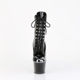 ADORE-1020ESC - 18 cm steel toe high heel boots patent black