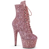 ADORE-1020GWR 18 cm pleaser hoge hakken boots plateau glitter roze gold