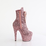 ADORE-1020GWR 18 cm pleaser hoge hakken boots plateau glitter roze gold