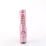 ADORE-1020HG - 18 cm pleaser high heels ankle boots hologram rose