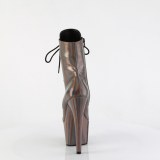 ADORE-1020HG - 18 cm pleaser hoge hakken boots plateau hologram bruin