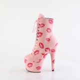 ADORE-1020KISSES 18 cm pleaser hoge hakken boots plateau roze