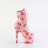 ADORE-1020KISSES 18 cm pleaser hoge hakken boots plateau roze