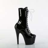 ADORE-1040TT 18 cm pleaser high heels ankle boots black white