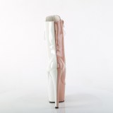ADORE-1040TT 18 cm pleaser hoge hakken boots plateau blush witte