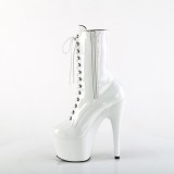 ADORE-1040TT 18 cm pleaser hoge hakken boots plateau bruin witte