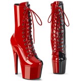 ADORE-1040TT 18 cm pleaser hoge hakken boots plateau zwart rode