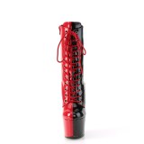ADORE-1040TT 18 cm pleaser hoge hakken boots plateau zwart rode