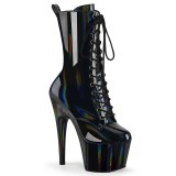 ADORE-1040WRHG - 18 cm platform high heel boots hologram black