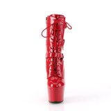 ADORE-1043 - 18 cm platform high heel boots patent red