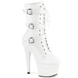 ADORE-1043 - 18 cm platform high heel boots vegan white