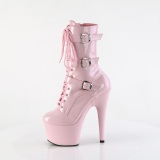 ADORE-1043 - 18 cm platform high heels boots lakleer roze