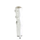 ADORE-1043 - 18 cm platform high heels boots lakleer witte