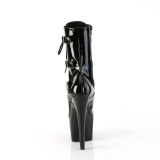 ADORE-1043 - 18 cm platform high heels boots lakleer zwarte