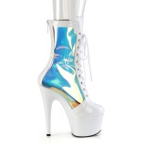 ADORE-1047 - 18 cm platform high heels boots lakleer witte