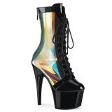 ADORE-1047 - 18 cm platform high heels boots lakleer zwarte