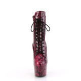 ADORE - 18 cm pleaser high heels ankle boots snake pattern pink