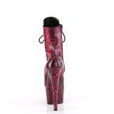 ADORE - 18 cm pleaser hoge hakken boots plateau slangenpatroon pink