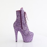 ADORE-GWR 18 cm pleaser hoge hakken boots plateau glitter lavendel