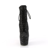 ADORE-GWR 18 cm pleaser hoge hakken boots plateau glitter zwart