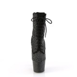 ADORE-RM 18 cm pleaser high heels ankle boots strass black