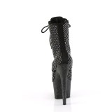ADORE-RM 18 cm pleaser high heels ankle boots strass black
