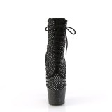 ADORE-RM 18 cm pleaser hoge hakken boots plateau strass zwart