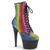 ADORE-RRS 18 cm pleaser high heels ankle boots strass