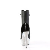 BEJ-1016-6 - 18 cm pleaser high heels ankle boots strass silver