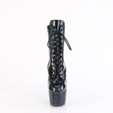 BEJ-1020-7 - 18 cm pleaser hoge hakken boots plateau strass zwart