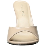 Beige 10 cm CLASSIQUE-01 dames slippers met hak