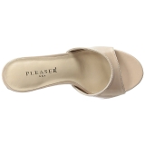 Beige 10 cm CLASSIQUE-01 dames slippers met hak