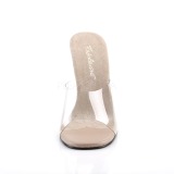 Beige 11,5 cm FABULICIOUS GALA-01 dames slippers met hak