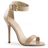 Beige 13 cm AMUSE-10 high heels schoenen voor travestie