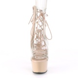 Beige 15 cm ASPIRE-600-30 Pole dancing ankle boots