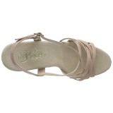 Beige 15 cm Pleaser DELIGHT-613 Sandalen met hoge hakken