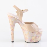 Beige 18 cm ADORE-709 pleaser sandalen hoge hakken dames