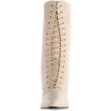 Beige 7 cm VICTORIAN-120 Dames Enkellaarzen met Veters