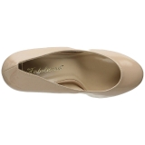 Beige Lak 11,5 cm FLAIR-480 dames pumps voor mannen