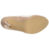 Beige Lak 13 cm SEXY-42 Klassieke Pumps met Hakken