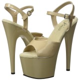 Beige Lak 18 cm ADORE-709 Hoge Hakken Plateau