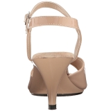 Beige Lak 8 cm BELLE-309 Hoge Hakken voor Mannen