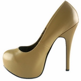 Beige Mat 14,5 cm Burlesque BORDELLO TEEZE-06 Plateau Pumps Hoge Hak