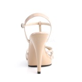 Beige Shiny 12 cm FLAIR-420 Womens High Heel Sandals